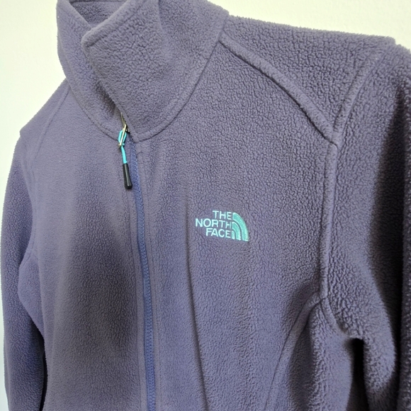Women's The North Face Jacket Black Zip Up Furry Fleece Size small - Picture 1 of 9